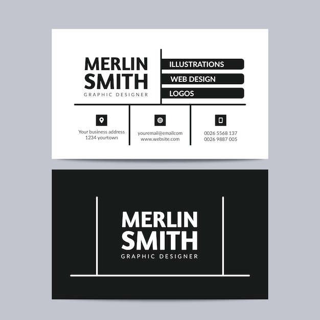 现代简约极简名片模板