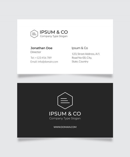 现代简约极简名片模板