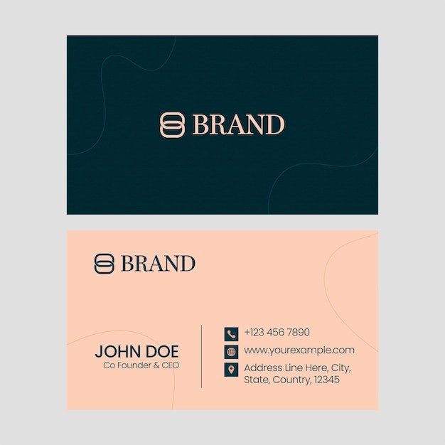 现代简约极简名片模板