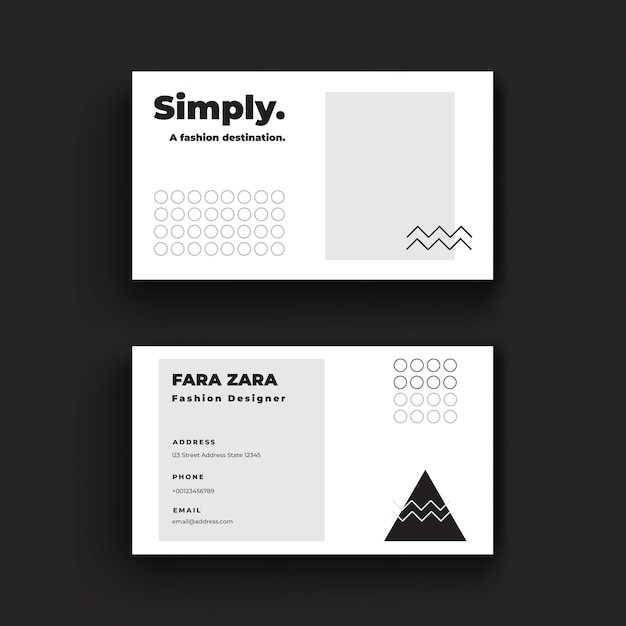 现代简约极简名片模板