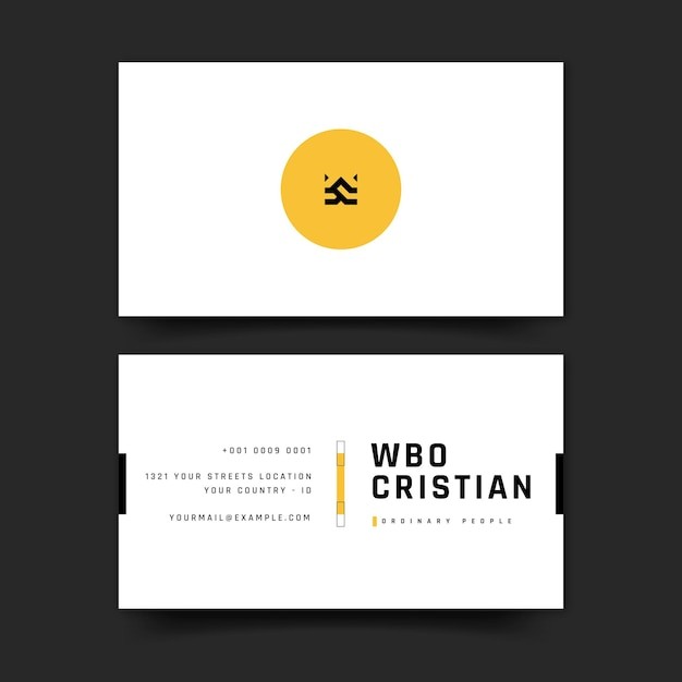 现代简约极简名片模板