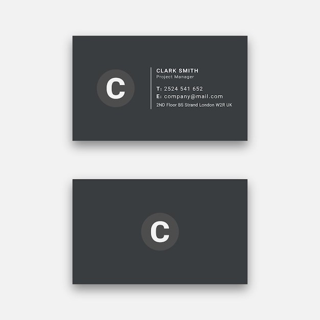 现代简约极简名片模板