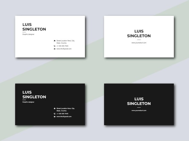 现代简约极简名片模板