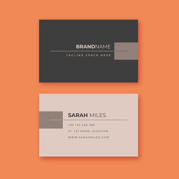 现代简约极简名片模板