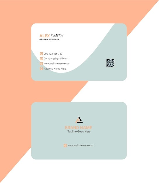 现代简约极简名片模板