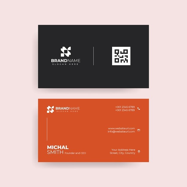 现代简约极简名片模板