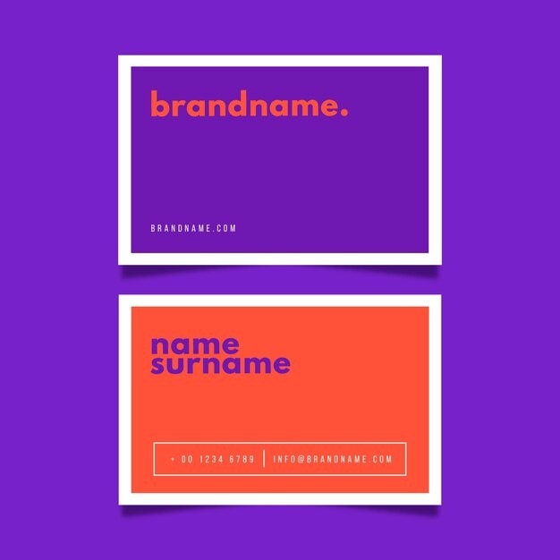 现代简约极简名片模板