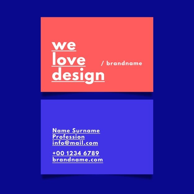 现代简约极简名片模板