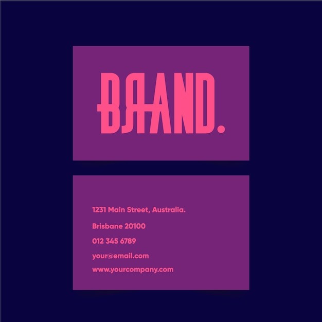 现代简约极简名片模板