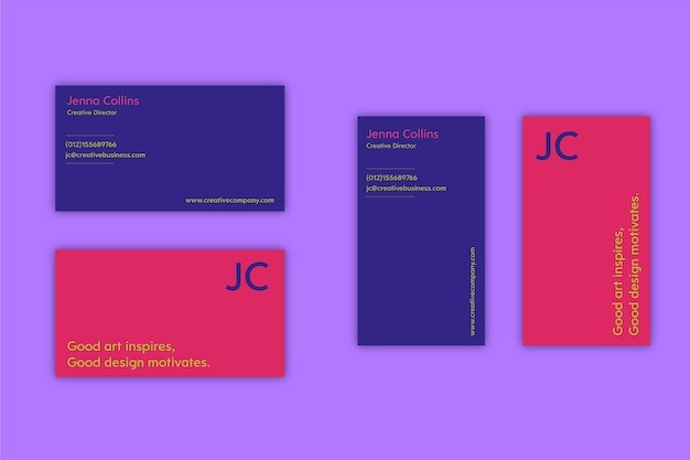 现代简约极简名片模板