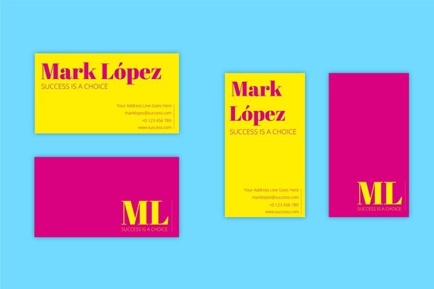 现代简约极简名片模板