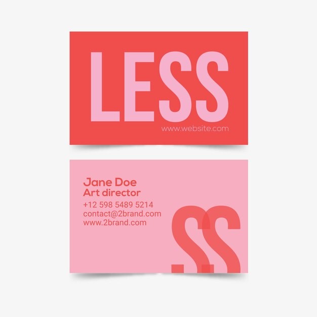 现代简约极简名片模板