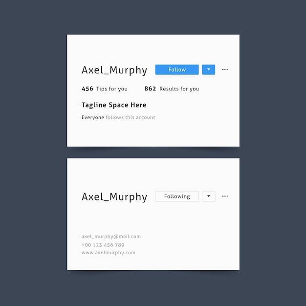 现代简约极简名片模板