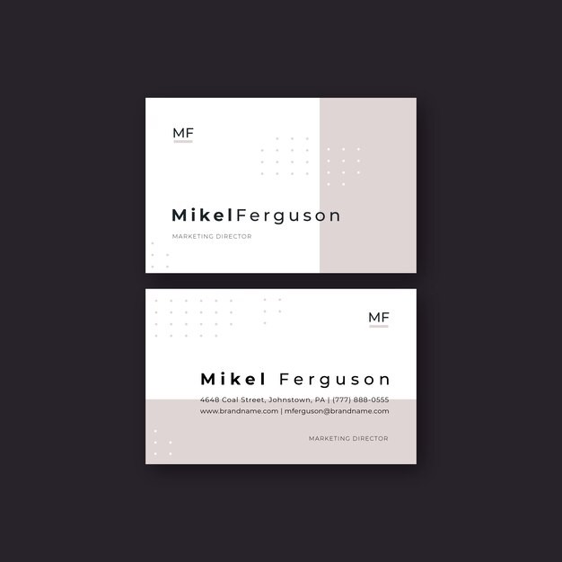 现代简约极简名片模板