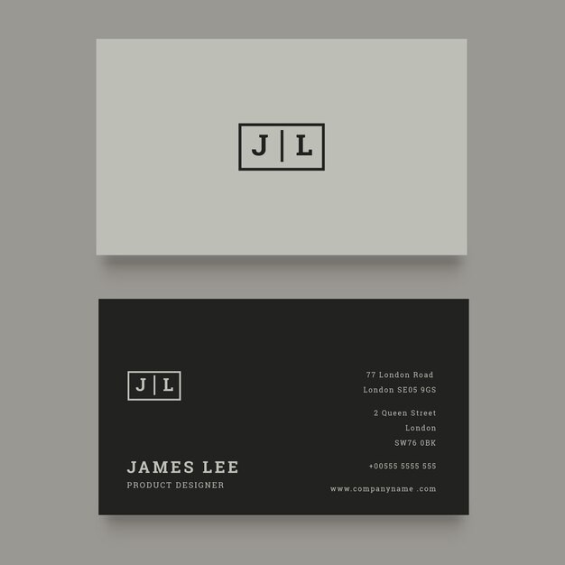 现代简约极简名片模板