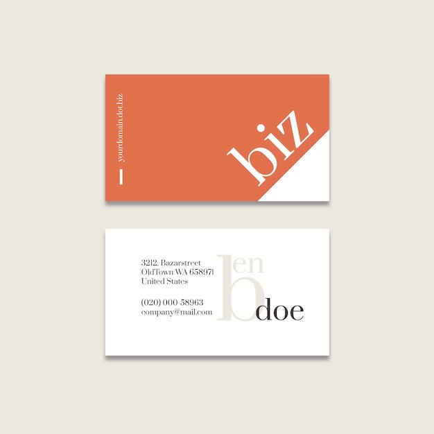 现代简约极简名片模板