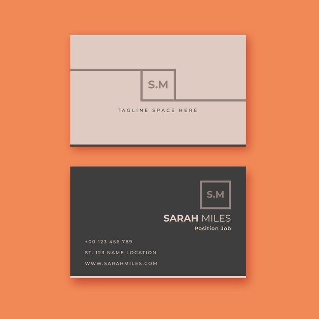 现代简约极简名片模板