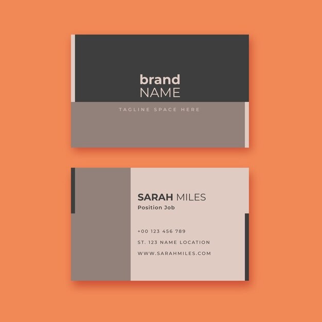 现代简约极简名片模板