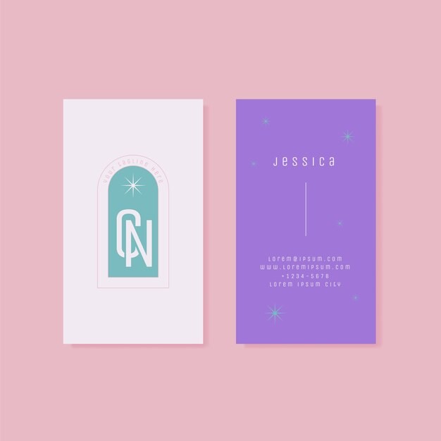 现代简约极简名片模板