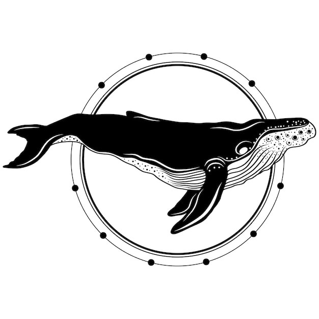 手绘鲸鱼插画