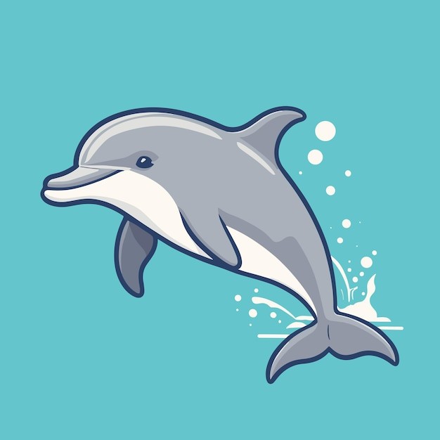 卡通海豚插画
