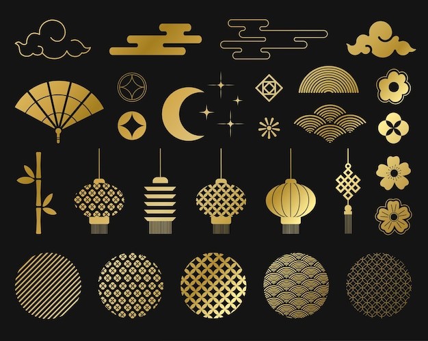 传统中国风装饰花纹设计元素