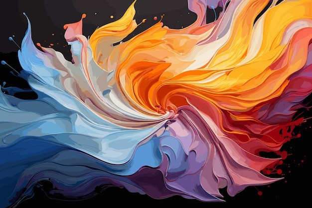 抽象彩色多彩飘逸背景