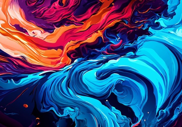 抽象彩色多彩飘逸背景