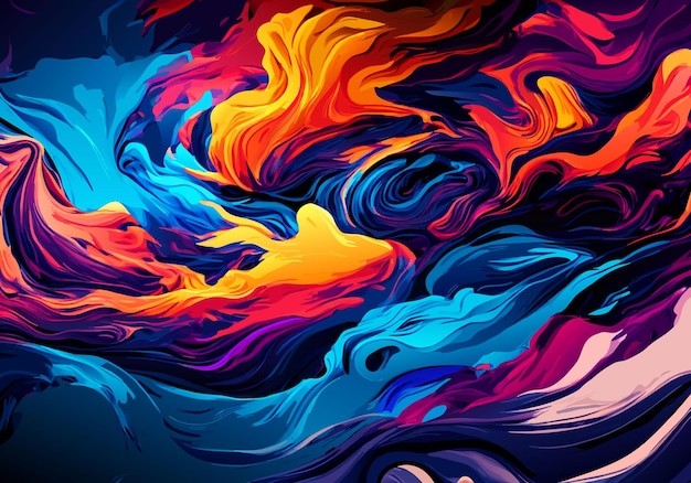 抽象彩色多彩飘逸背景