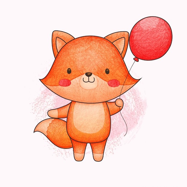 卡通狐狸插画
