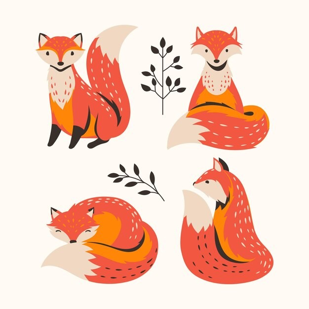 卡通狐狸插画