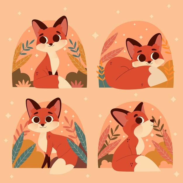 卡通狐狸插画