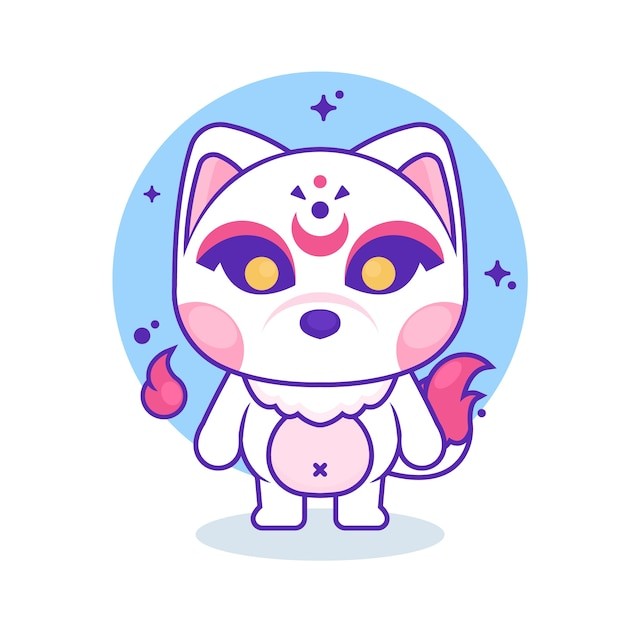 日本日式狐狸插画