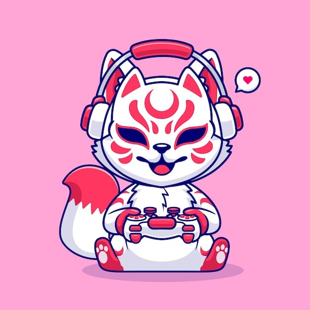 日本日式狐狸插画