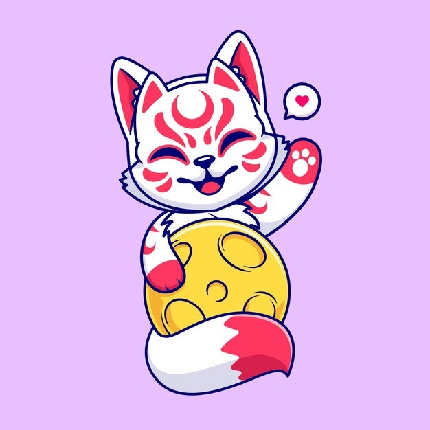 日本日式狐狸插画