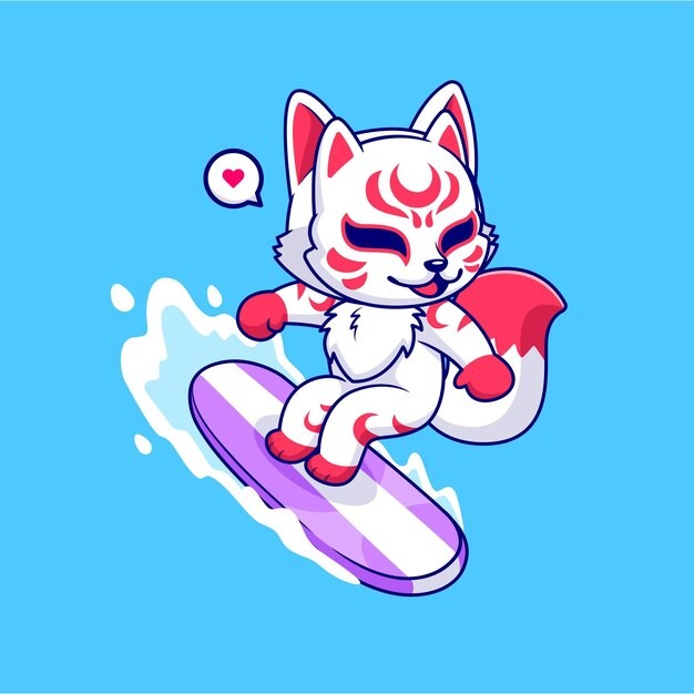 日本日式狐狸插画