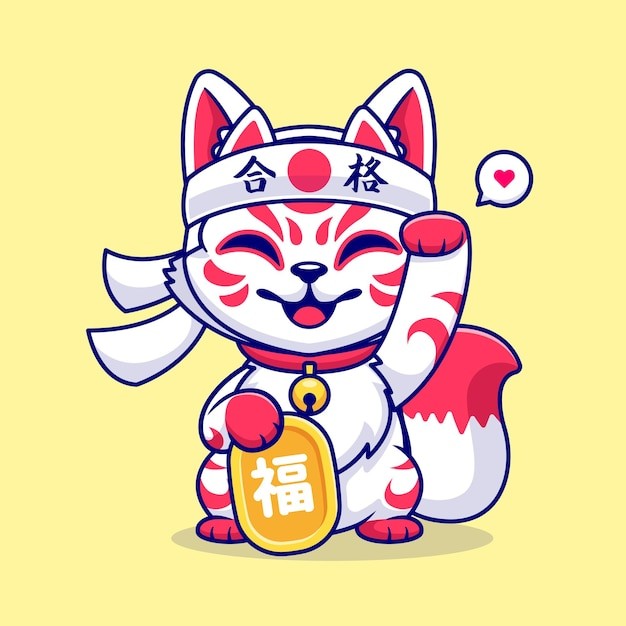 日本日式狐狸插画