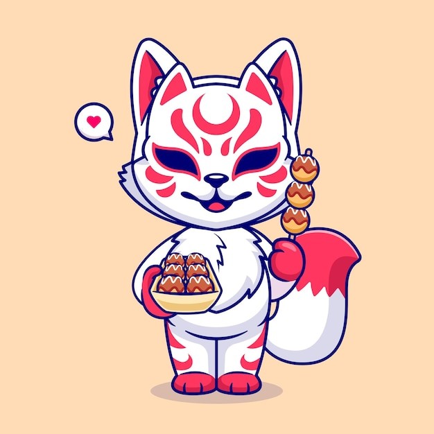 日本日式狐狸插画