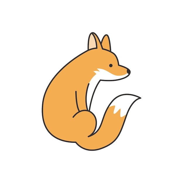 可爱的卡通狐狸插画