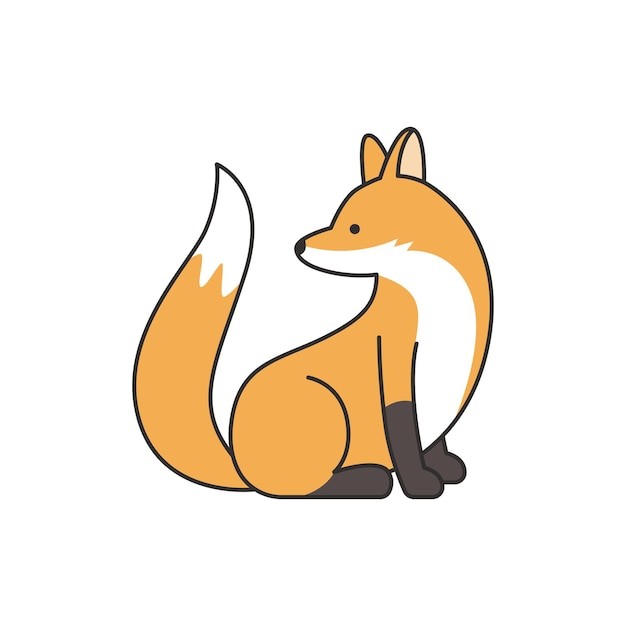 可爱的卡通狐狸插画