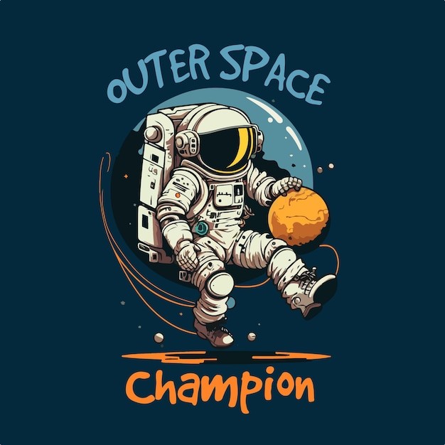 宇航员太空人插画