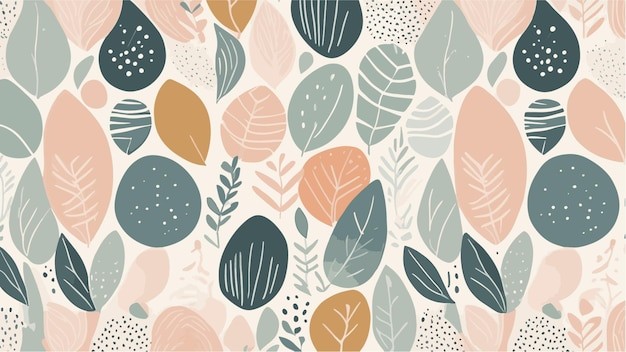 手绘枝叶叶子花纹