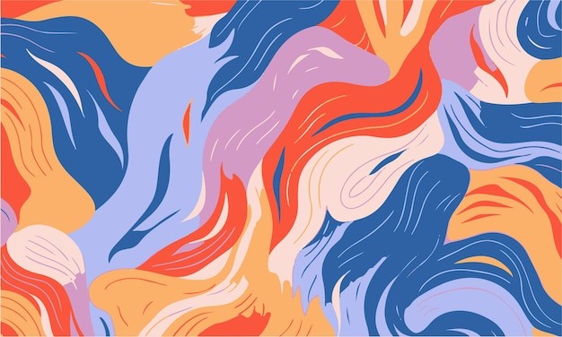 抽象多彩涂鸦花纹