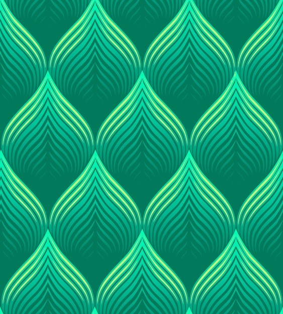 抽象叶子青色花纹