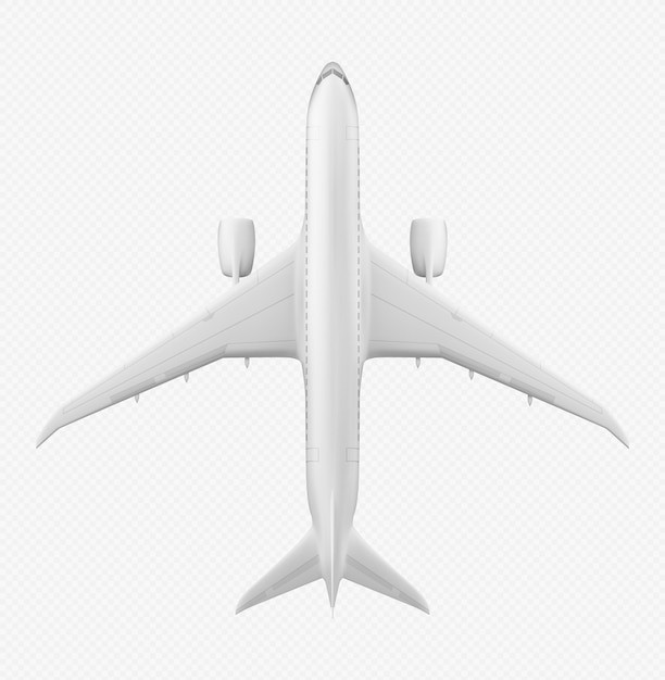 顶视图飞机客机