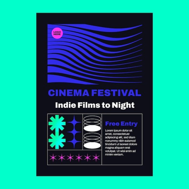 野兽派海报模板