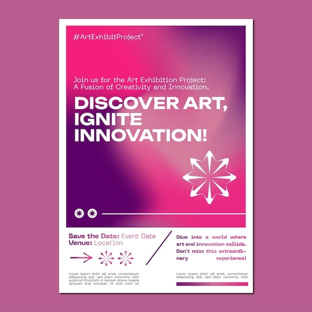 渐变抽象海报模板