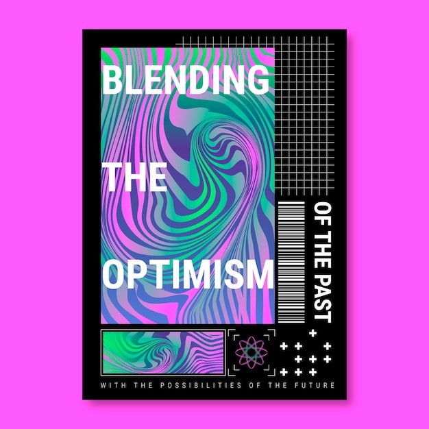 渐变酸性风格海报模板