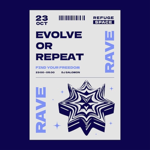 抽象派对活动海报模板