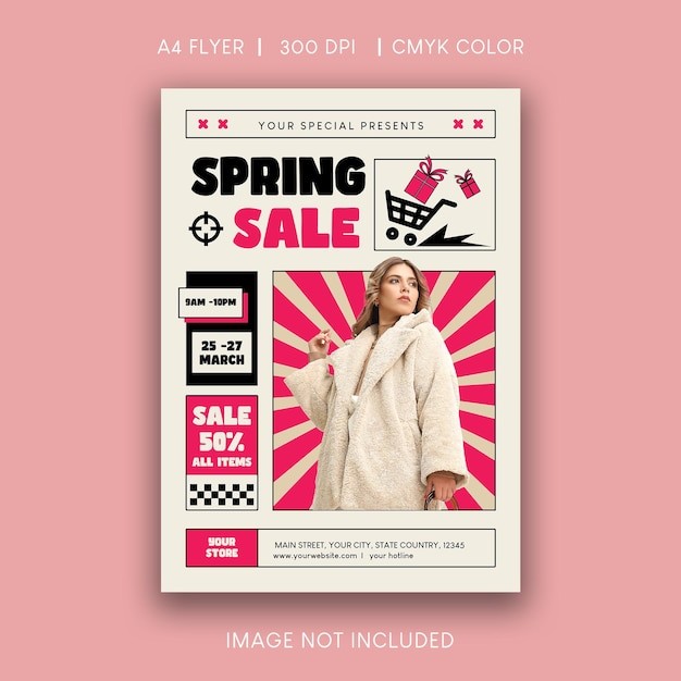 春季促销传单海报模板